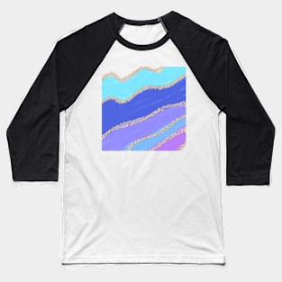 Blue purple watercolor art Baseball T-Shirt